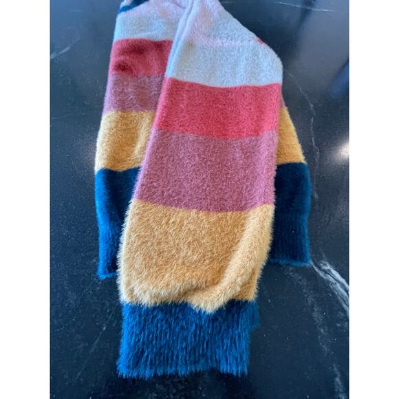 Coco + Jamieson multi stripe fuzzy crewneck sweater Med - Picture 9 of 9